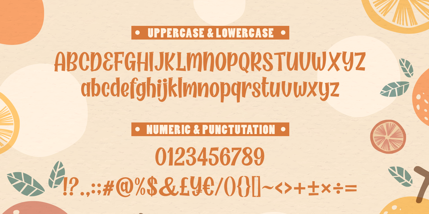 Example font Fresh Orange #2